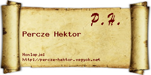 Percze Hektor névjegykártya